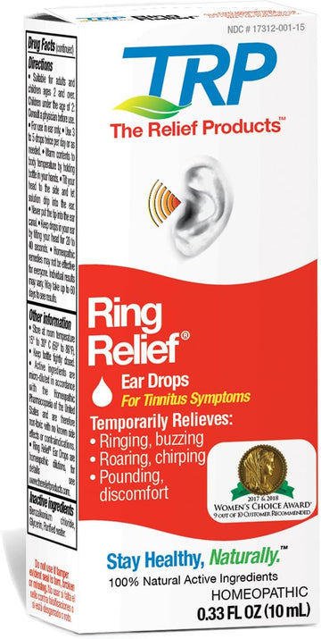 THE Relief Products Ring Relief Formula Fluid – Ear Health Support for Ringing & Discomfort