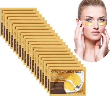 10 Pairs Crystal Collagen 24K Gold Under Eye Gel Pad Face Mask Anti Aging Wrinkle For Dark Circles, Anti Wrinkle, Puffy Eyes, Skincare, Hydrating, Soothing