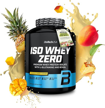 Biotechusa Iso Whey Zero | Premium Whey Protein Isolate | Grass-Fed | Enzyme-Free | Sugar- And Gluten-Free, 2.27 Kg, Pineapple-Mango