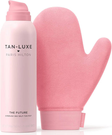 Tan-Luxe x Paris Hilton The Future Collection: The Future Airbrush 360 Self-Tan Mist and Luxe Tanning Mitt : Amazon.co.uk: Beauty