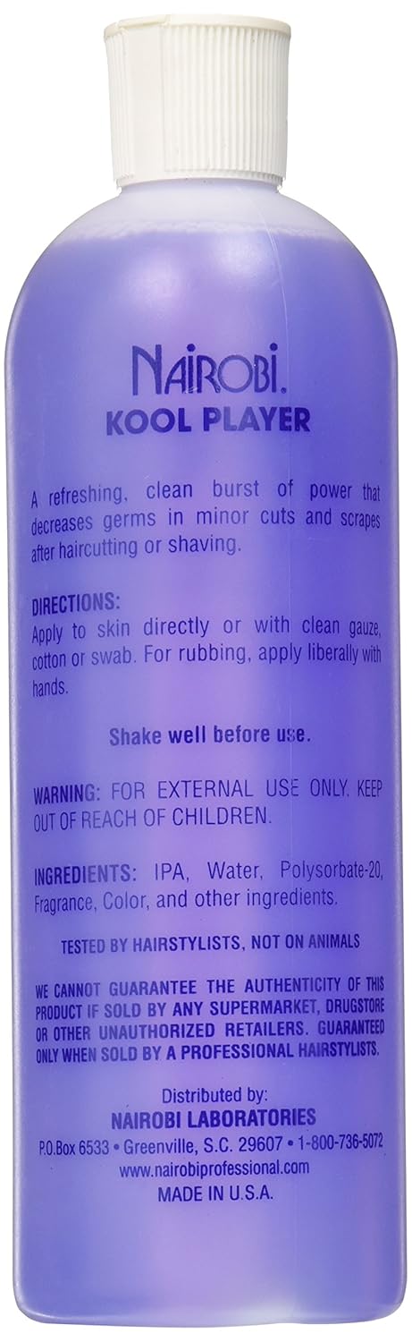 Nairobi Kool Player After Shave For Unisex, Purple, 16 Ounce