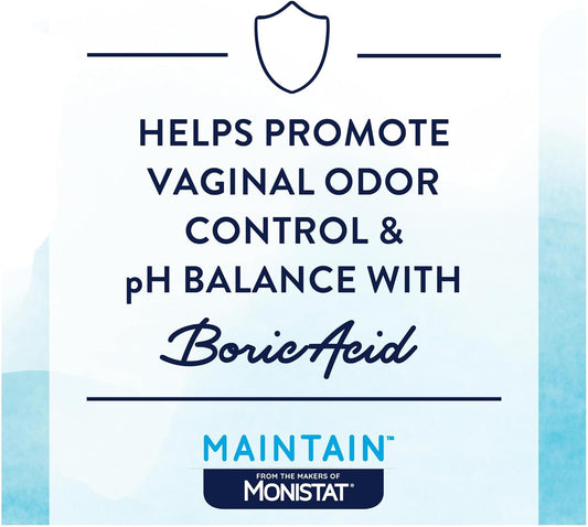 From the Makers of Monistat – Maintain Boric Acid Suppositories for Women, 600mg, 30 Count