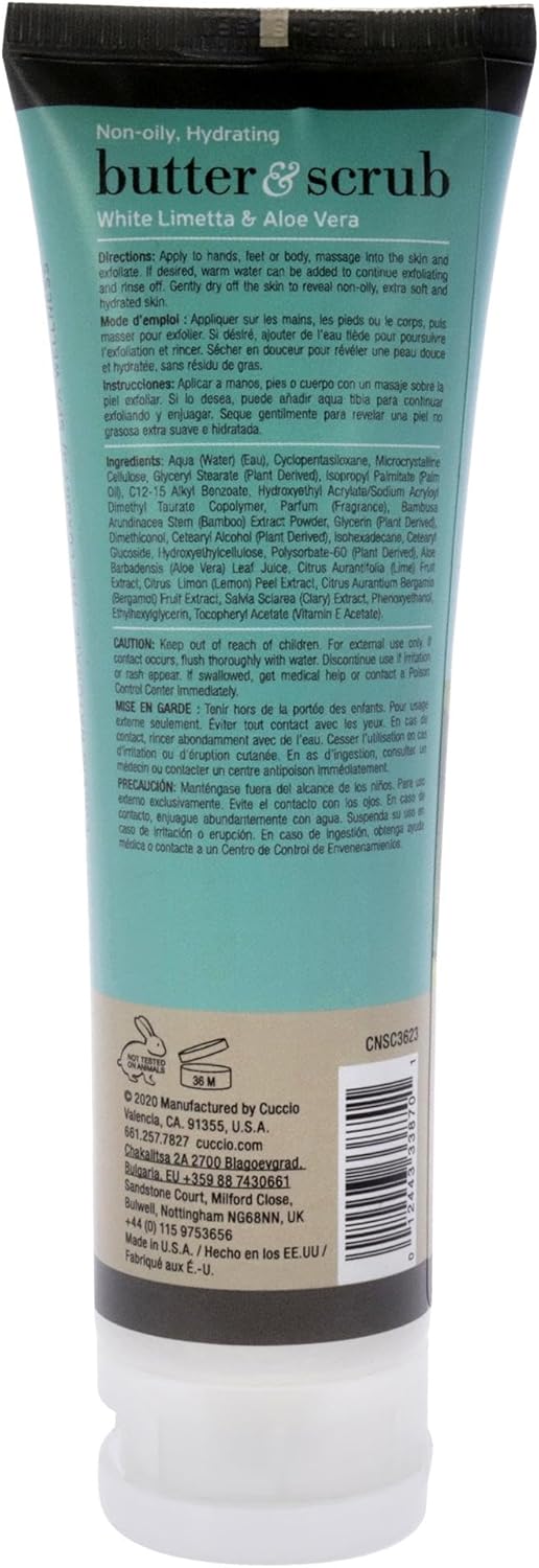 Cuccio Coconut & White Ginger Butter Scrub Tube 4oz : Amazon.co.uk: Beauty