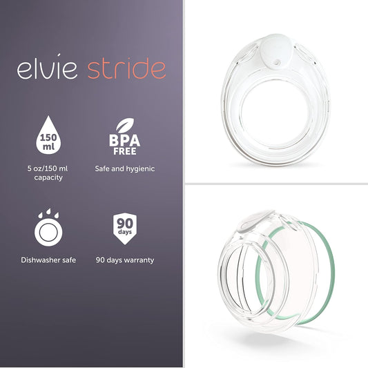 Elvie Stride Hospital-Grade App-Controlled Breast Pump | Hands-Free Wearable Ultra-Quiet Electric Breast Pump With 2-Modes 10-Settings & 5Oz Capacity Per Cup (21Mm Shields)