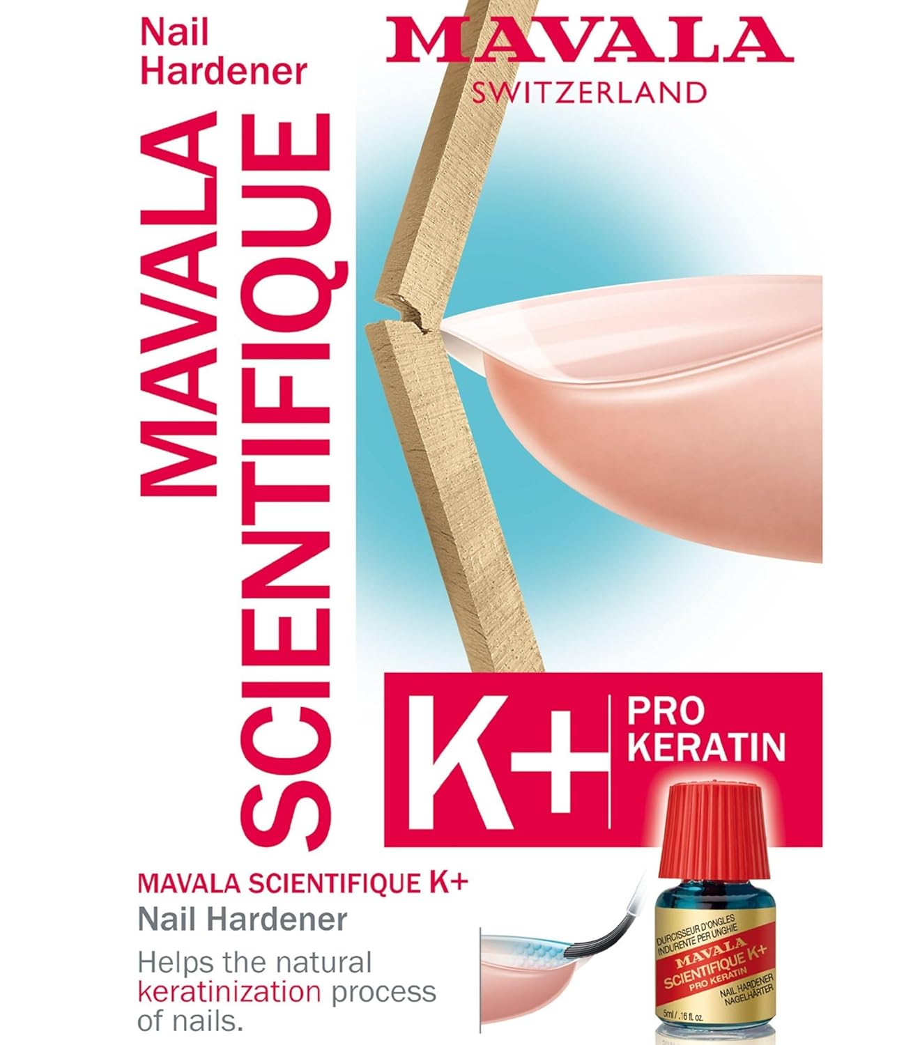 Mavala Scientifique K+ Keratin Hardener Strengthener | Protect Nails | Avoid Breaking And Splitting | Supports Natural Keratinization | Multi-Color, 0.16 Fl Oz : Beauty & Personal Care