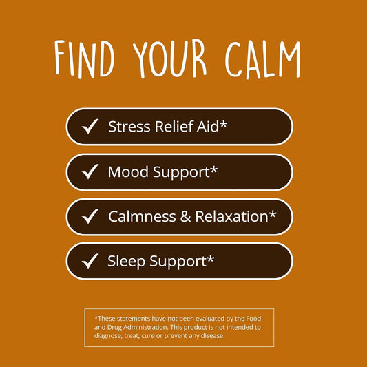 Happy Healthy Hippie Stress Relief Supplement - Lavender Pills | Promotes Calmness Body & Mind | Quick Acting | Magnesium, Lemon Balm | Relaxation & Peace Of Mind | Herbal, Vegan, 60 Pills