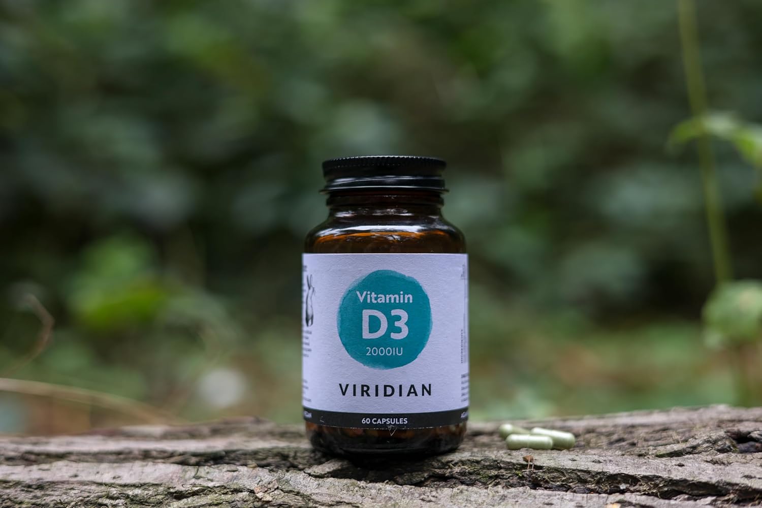 Viridian - Vitamin D3 2000Iu - 60 Caps | Contributes To Normal Bones, Teeth, Muscle Function & Immunity | Vegan Form Of Vitamin D | High Strength Dosage | Nutritionist Formulated