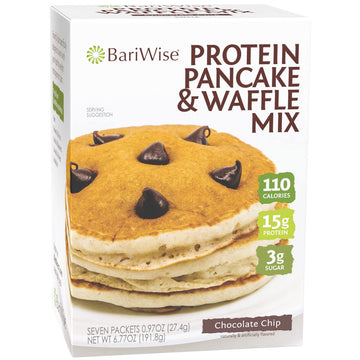 Bariwise Protein Pancake & Waffle Mix, Chocolate Chip, 15G Protein, Low Sugar (7Ct)
