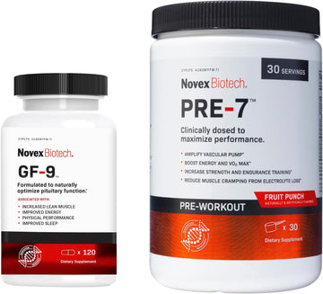 The Game-Changer Stack – Supplements For Men – Gf-9 Hgh Boosting Supplement For Men – Boost Human Growth Hormone Naturally – Pre-7 Pre-Workout Powder – Best Preworkout For Men – Boost Performance