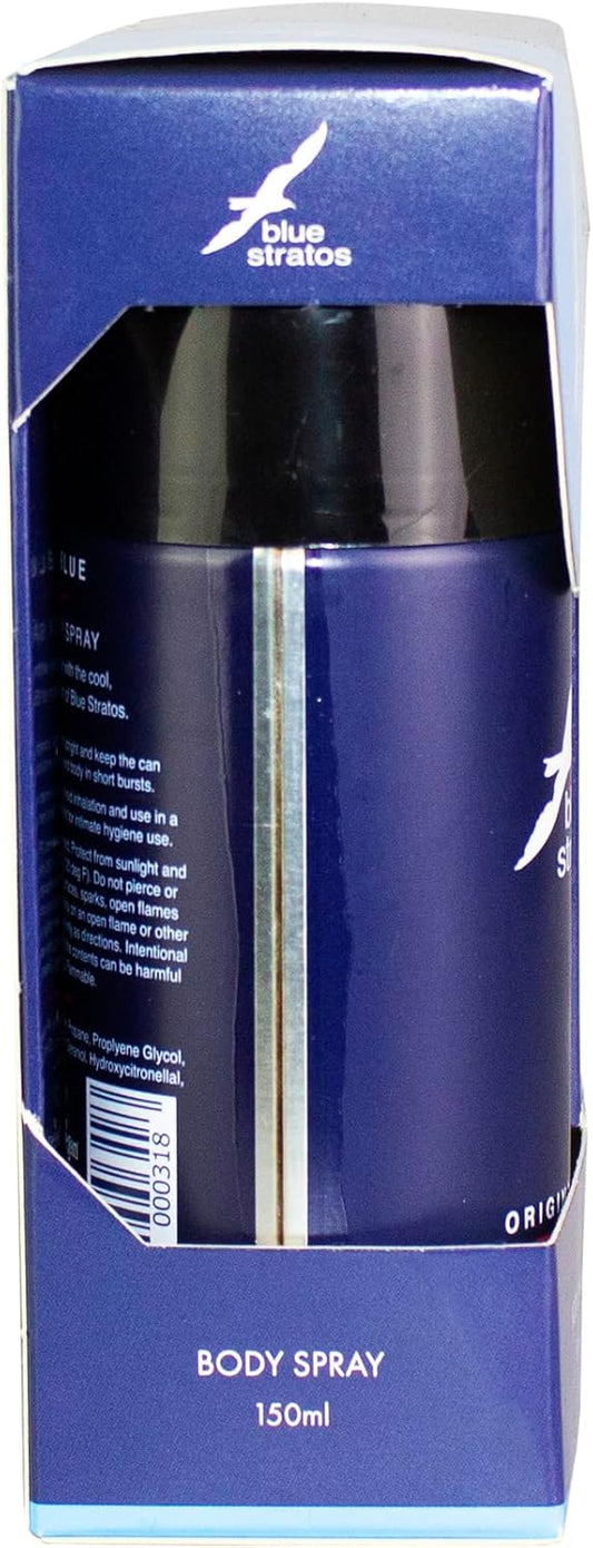 Blue Stratos Gift Set Containing 150Ml Bath And Shower Gel And 150Ml Deodorant Body Spray