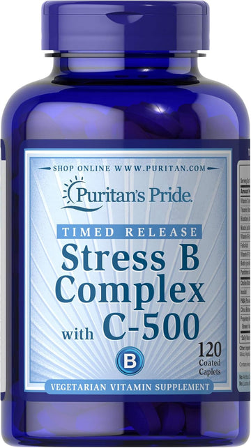 Puritan'S Pride Stress Vitamin B-Complex With Vitamin C-500 Timed Release, 120 Count