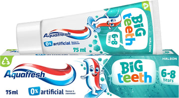 Aquafresh Big Teeth Toothpaste 6-8 Years, Kids Toothpaste, Lasting Protection For New Permanent Teeth, 75Ml