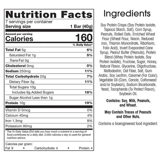 Wonderslim Gourmet Protein Snack Bar, Sweet & Salty Peanut, 160 Calories, 10G Protein (7Ct)