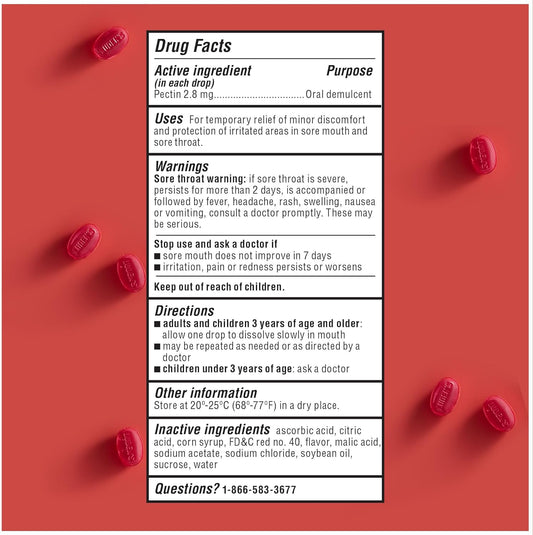 Ludens Watermelon Throat Drops, Sore Throat Relief, 25 Count (Pack Of 12)