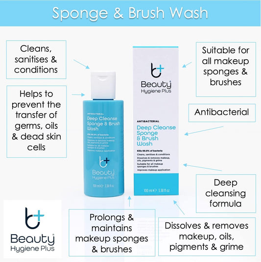 Beauty Hygiene Plus Deep Cleanse Makeup Sponge & Brush Wash Conditioning Antibacterial 50Ml
