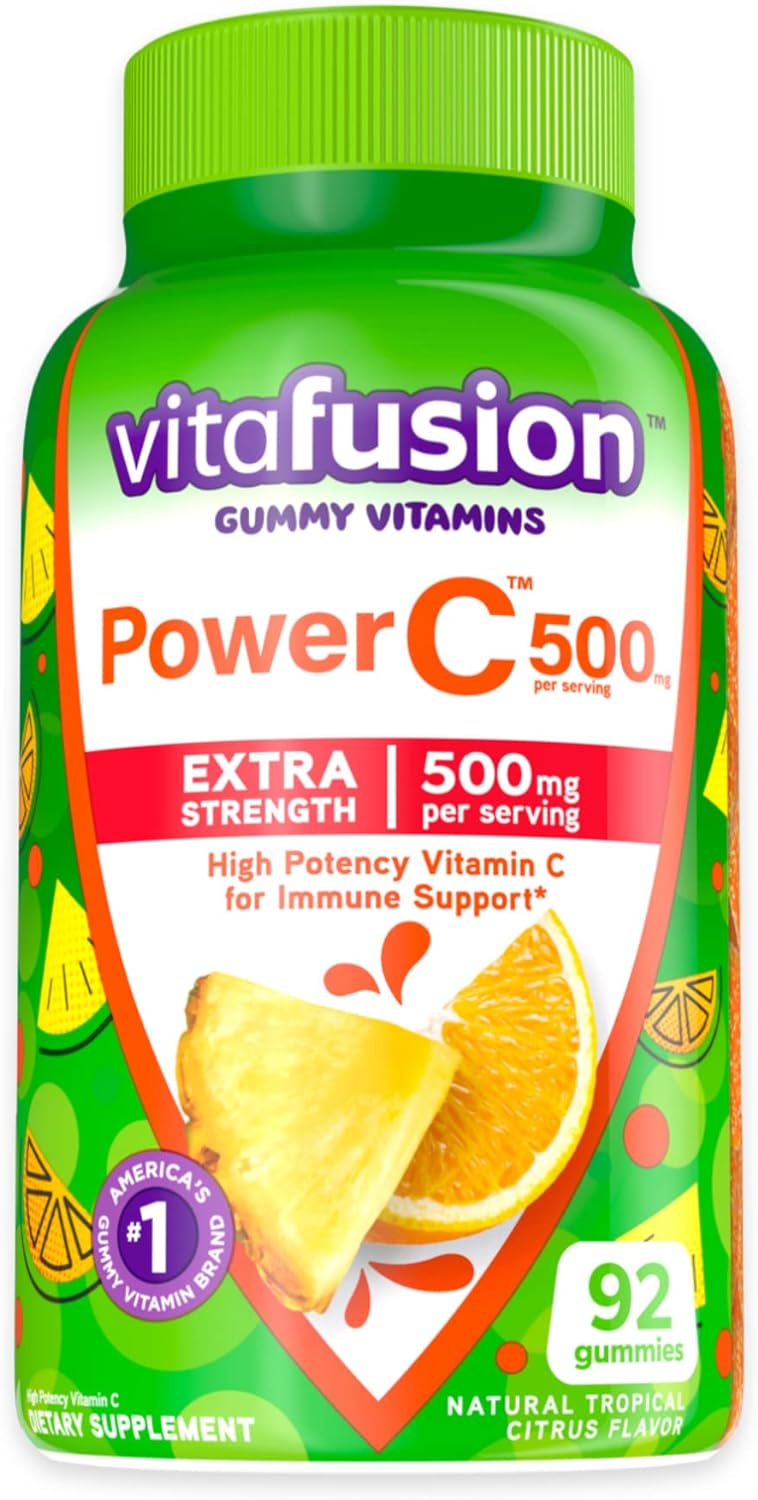 Vitafusion Extra Strength Power C Gummy Vitamins, Tropical Citrus avored Immune Support (1) Vitamins, 92 Count