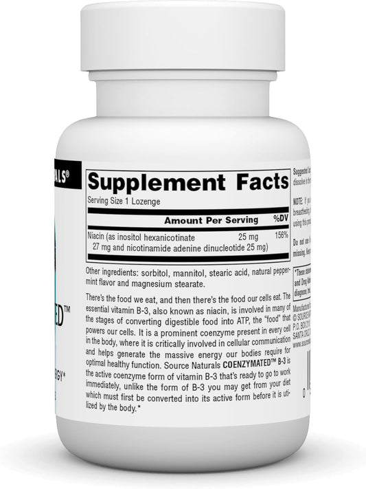 Source Naturals Coenzymated B-3 25Mg, 30 Lozenges