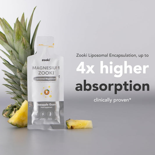 Zooki Liposomal Magnesium Glycinate 1500Mg Liquid – 4X Higher Absorption – Great Taste, Sugar Free, Vegan – Alternative To High Strength Magnesium Tablets – Sleep, Stress, Muscle Cramps (30 Servings)