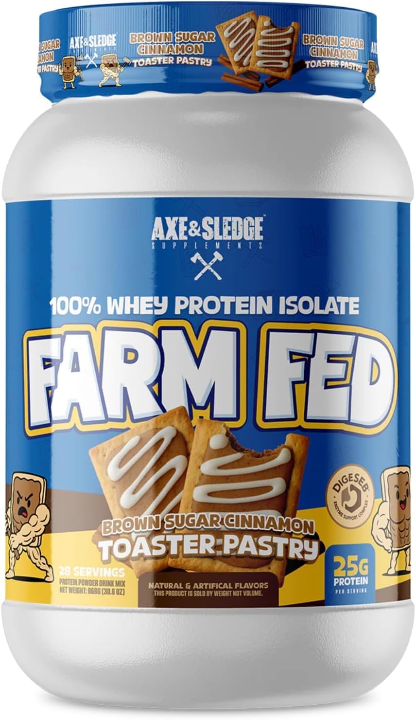 Axe & Sledge Farm Fed 100% Whey Protein Isolate | 25G Protein | Low Carb, Low Sugar, Gluten Free | Protein Powder For Men And Women | Keto | Made In The Usa | 28 Servings, Chocolate Milkshake : Health & Household