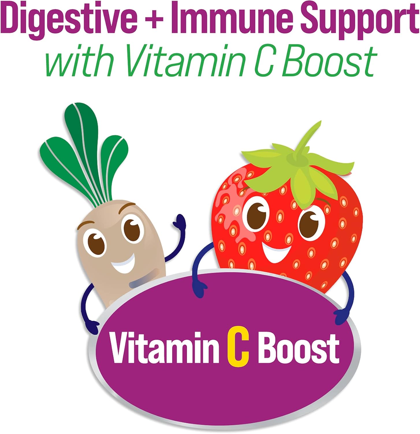 Culturelle Daily Probiotic For Kids + Veggie Fiber Gummies (Ages 3+) 30 Count Berry Flavor - Probiotics For Digestive Health & Immune Support Plus Vitamin C Kids Boost : Health & Household