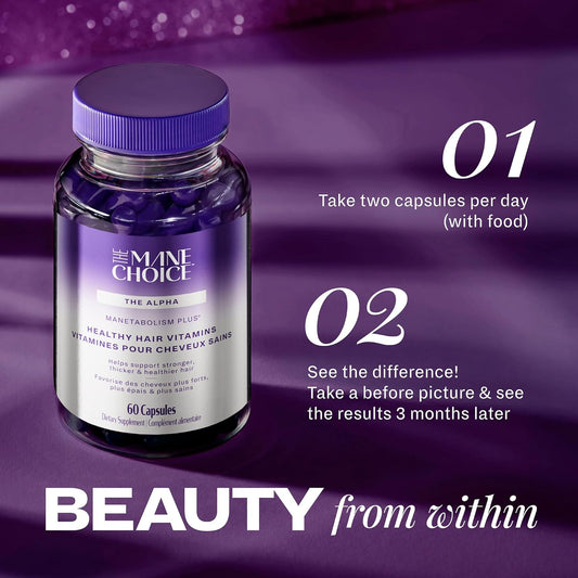 The Mane Choice Manetabolism Drops Healthy Hair Vitamins With Collagen (60 Gummies) Hair Skin And Nails Vitamins, Hair Nutrition Supplements For Women & Men For Longer, Thicker And Healthier Hair
