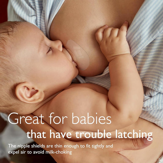 Momcozy Contact Nipple Shields, 100% Food-Grade Silicone for Breastfeeding Difficulties, Ultra-Thin & Super-Soft, Made Without BPA/BPS, Include Carry Case (20mm)