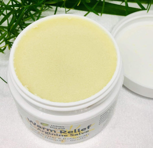 Urban Releaf Warm Relief L-Arginine Salve ! Shea Butter & Botanicals, 100% Natural. Gentle Circulation Warming Massage Cream