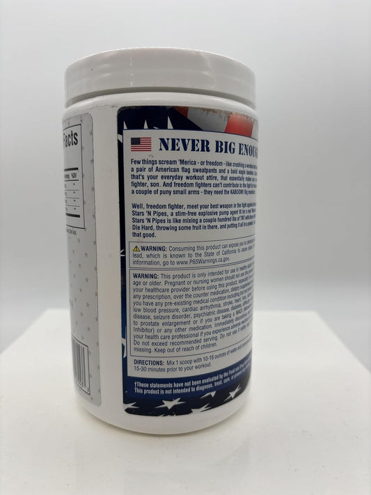 'Merica Labz Stars 'N Pipes High Explosive Pump Agent, Stimulant-Free, 6G Of L-Citrulline, 20 Servings (Freedom)
