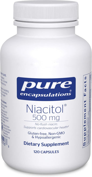 Pure Encapsulations Niacitol 500 Mg | Hypoallergenic No-Flush Niacin To Support Digestion, Hormone Synthesis, And Tissue Formation | 120 Capsules