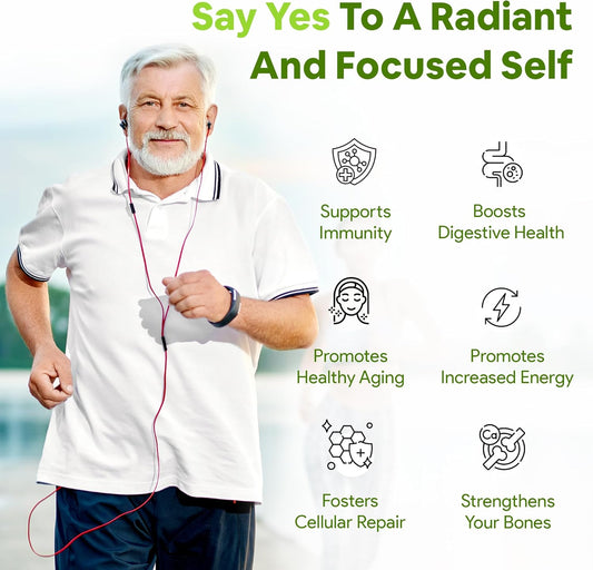 Fruits And Vegetables Supplements With Bioperine, Contains 38 Fruits & Vegetables Super Food Powder Supplements Formula For Overall Health & Nature Energy Boost For Adults Men & Women - Made In Usa