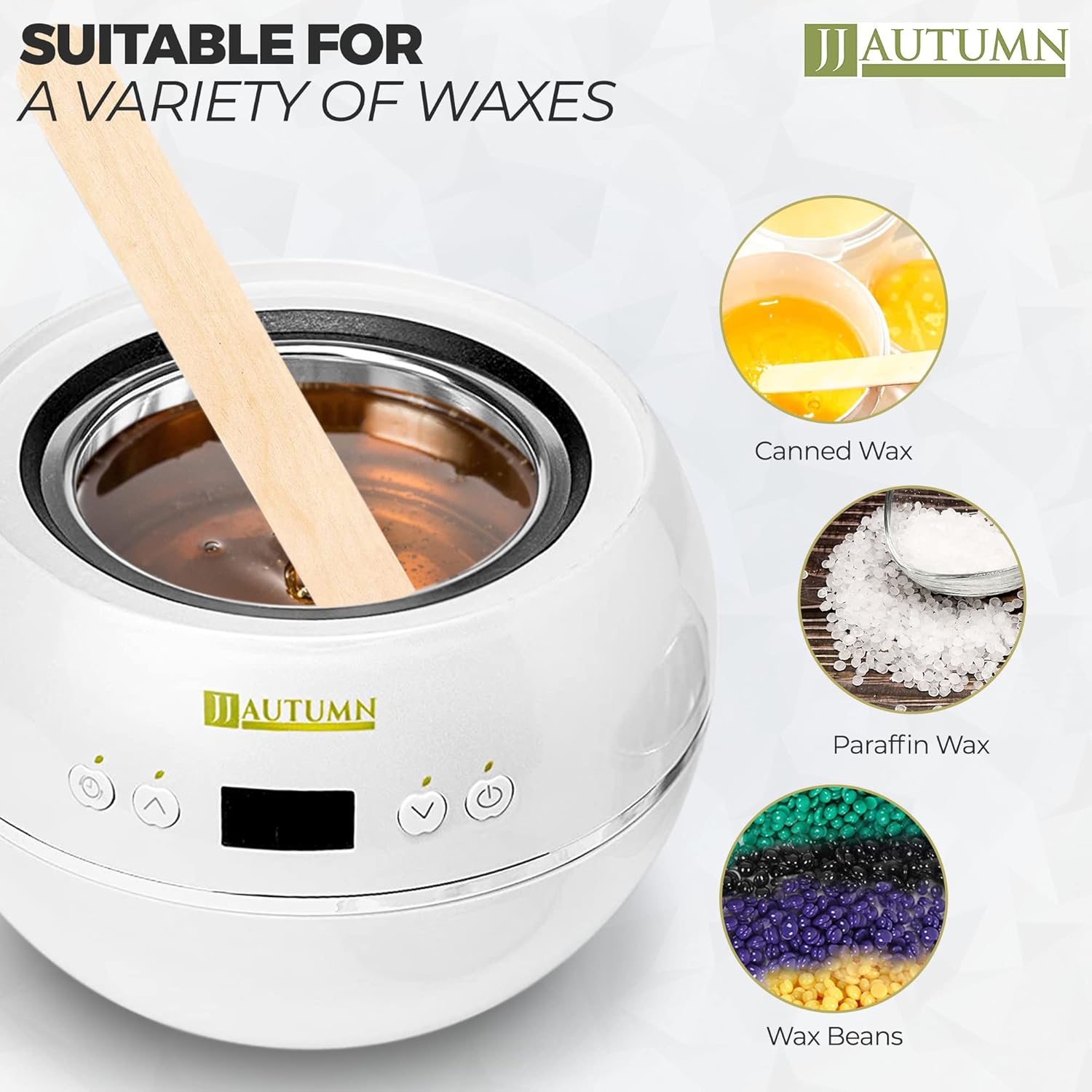 Jj Autumn Professional Wax Warmer For Hair Removal | Hot Wax Heater And Melter For Hard And Soft Waxing - Body And Facial : Beauty & Personal Care