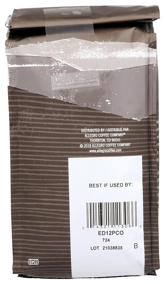 Allegro Coffee, Coffee Decaf Colombia El Premio De Timana Ground, 12 Ounce