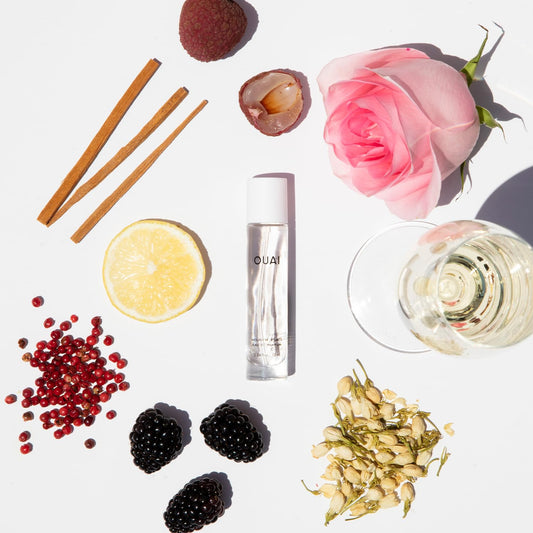 OUAI Mini Melrose Place Eau de Parfum - Elegant Womens Perfume for Everyday Wear - Fresh Floral Scent has Notes of Champagne, Bergamot and Rose with Delicate Hints of Cedarwood and Lychee (.34 Oz)