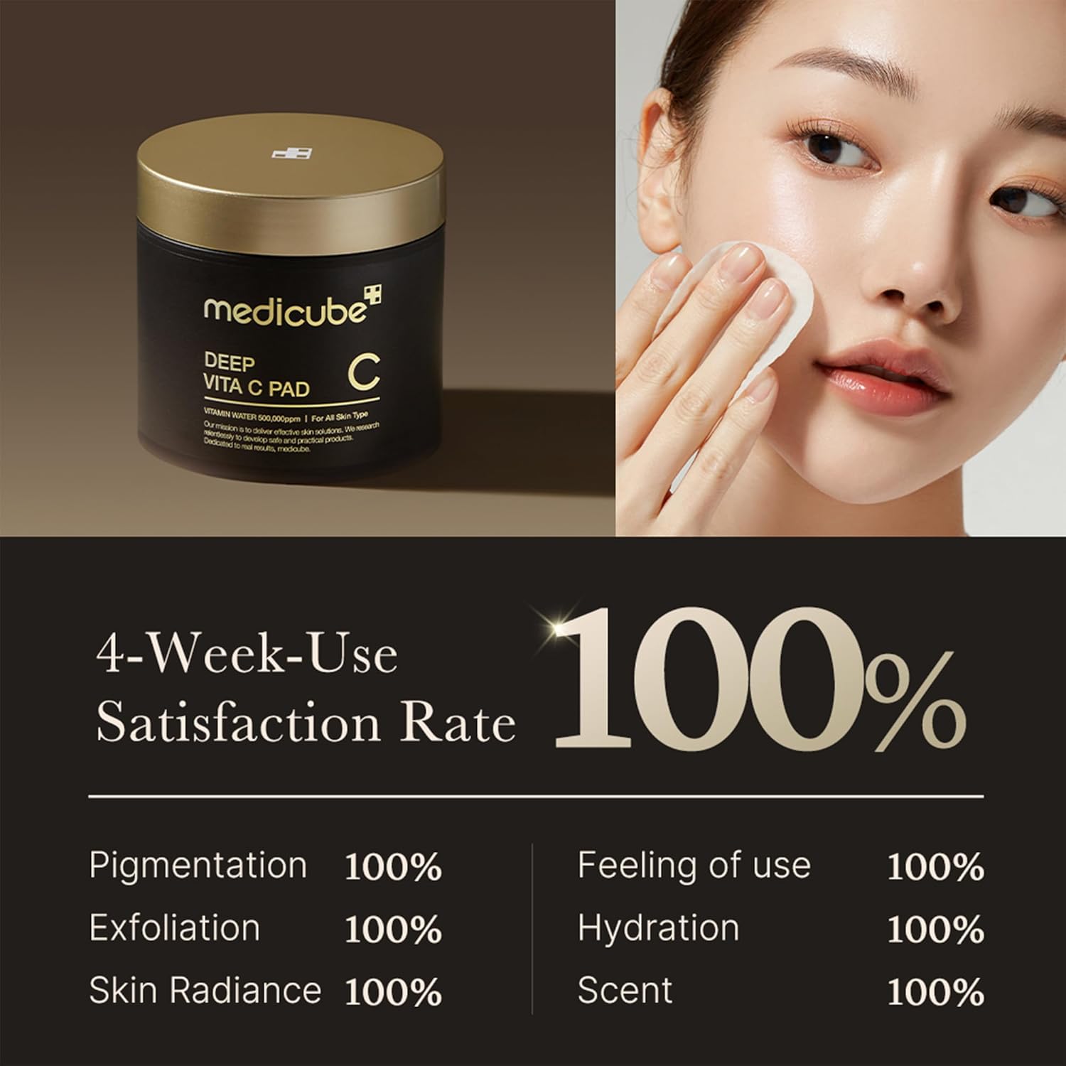 Medicube Glass Skin Duo For Uneven Skin: Deep Vita C Facial Pads And Deep Vitamin C Golden Capsule Face Moisturizer : Beauty & Personal Care