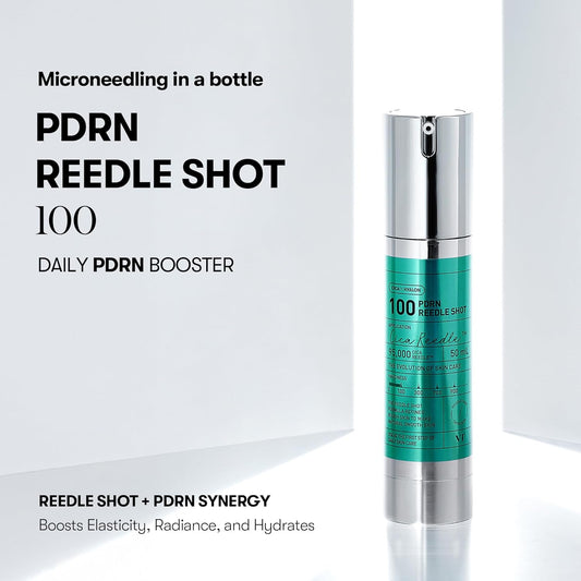 Vt Cosmetics Pdrn Reedle Shot 100, Spicule Microneedling Serum, Vegan Pdrn, Centella Asiatica, Hyaluronic Acid, Exfoliating & Plumping For Glass Skin, Korean Liquid Skin Booster 1.69 Fl Oz (50Ml)