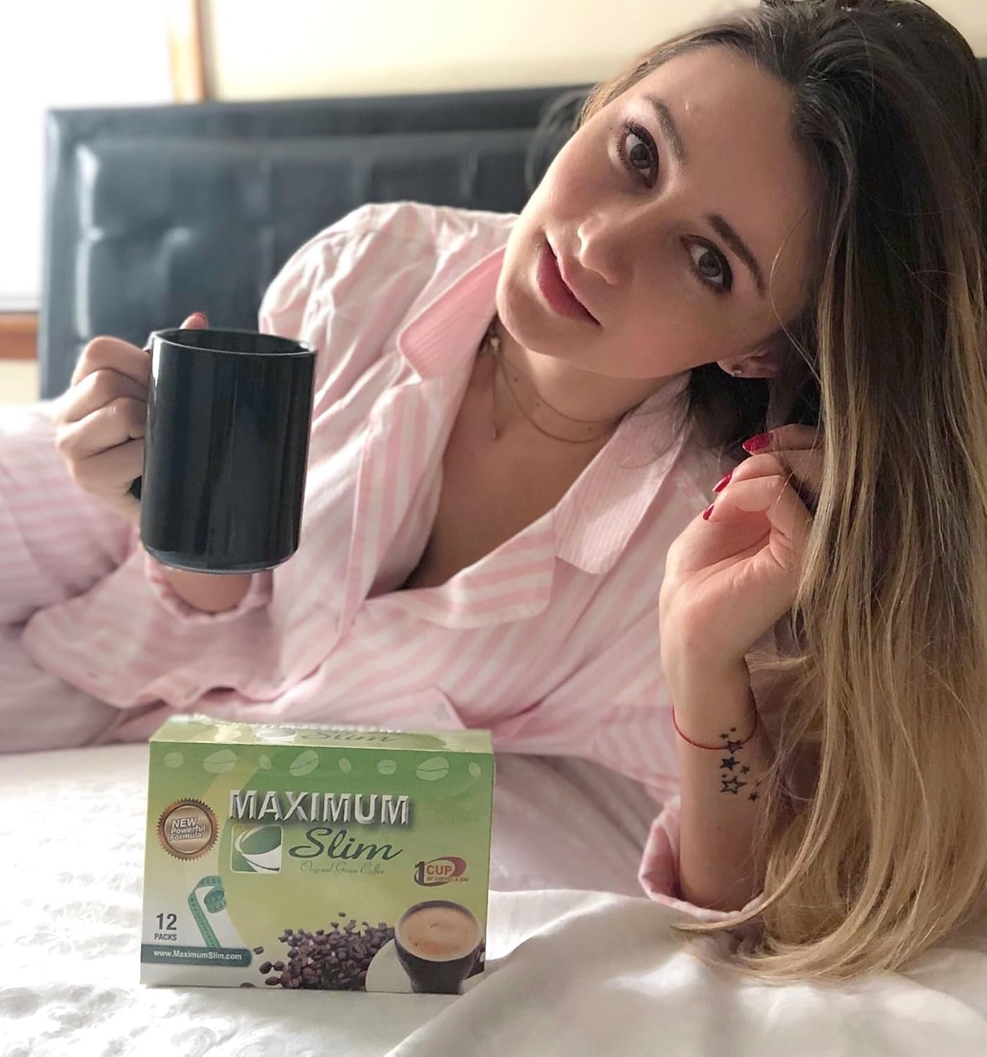 Maximum Slim Original Green Coffee –Premium 4-In-1 Formula With Natural Herbal Extracts For Energy & Vitality. Creamy & Delicious For Maximum Satisfaction. No Messy Side Effects-Made In The Usa-30 Ct : Health & Household