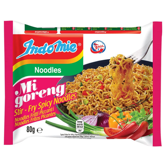Indomie Instant Fried Noodles Spicy/Hot for 1 Case (30) : Amazon.co.uk: Grocery