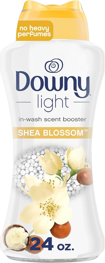Downy Light Laundry Scent Booster Beads For Washer, Shea Blossom, 24 Oz, With No Heavy Perfumes