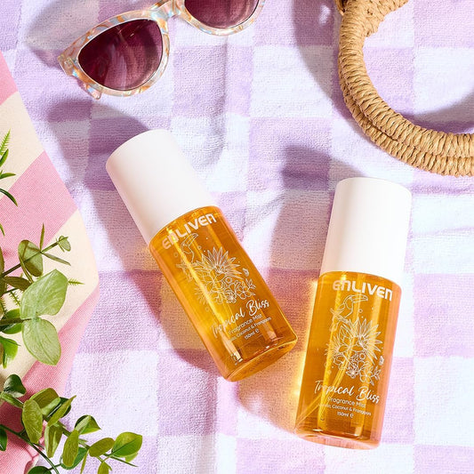 Enliven Tropical Bliss Fragrance Mist - 150Mlx3 Pack - Notes Of Coconut, Orange, Jasmine & Vanilla - Body Spray - Gifts For Women - Fragrance Body Mist - Womens Body Spray