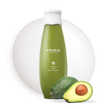 Welcos Frudia Avocado Relief Essence Toner | Calming For Face W/Avocado Extract, Centella Asiatica Extract & Madecassosidex4 | Korean Skin Care Soothing For Sensitive Skin (6.59 Fl Oz)