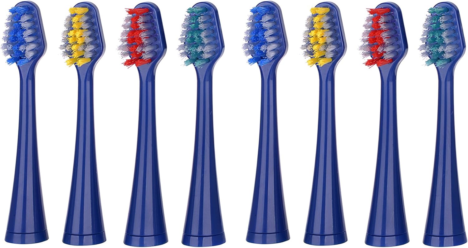 Pursonic 8 Pack Replacement Brush Heads, Blue : Health & Household