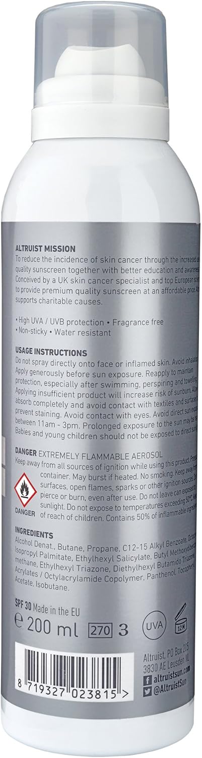 Altruist Dermatologist Invisible Sunspray With Spf30, 200Ml (2X 200Ml)