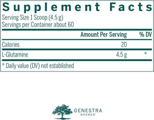 Genestra Brands Amino L-Glutamine Powder | Amino Acid Supplement For Gi And Immune Health | 9.5 Ounces