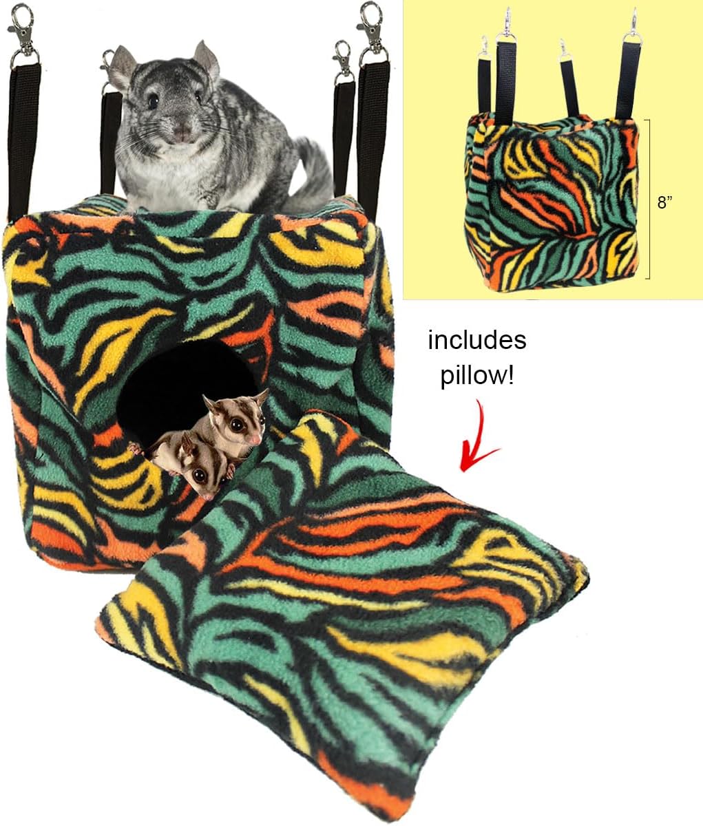 Exotic Nutrition Rainbow Zebra Pouch Set - Hammocks and Bedding for Sugar Gliders, Rats, Ferrets, Chinchillas, Squirrels, Marmosets, Hamsters, Gerbils & Small Animals : Pet Supplies