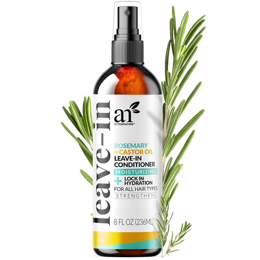 Artnaturals Rosemary & Castor Oil Leave-In Conditioner - (8 Fl Oz / 236ml) - Made with Organic and Natural Ingredients - for All Hair Types – Treatment for Damaged, Dry, Color Treated and Hair Loss : Beauty & Personal Care
