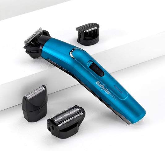 Babyliss Men 12-In-1 Japanese Steel Ultimate Face And Body Multi Grooming Kit With Nose Trimmer Head And Body Groomer - 100% Waterproof