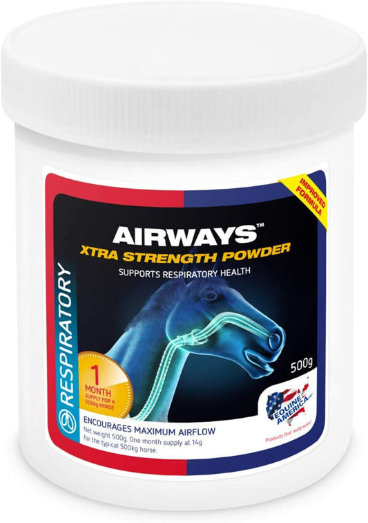 Equine America Airways Xtra Strength Premium Ready To Use Horse & Pony Supplement For Respiratory Support 500G