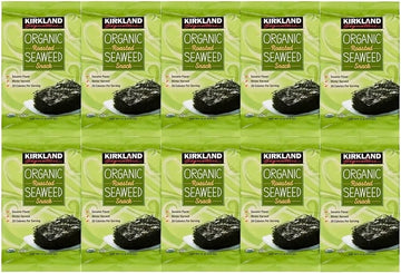 Kirkland Signature Organic No Preservatives/Msg Roasted Seaweed Snack, Sesame (Winter Harvest): 10 Pack (0.60 Oz.)