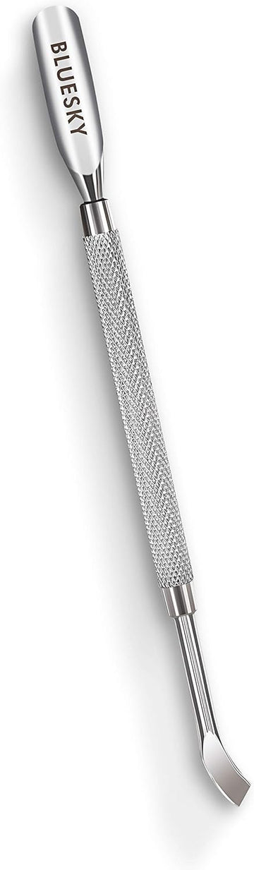 Bluesky Cuticle Pusher Tool And Nail Cleaner, Professional, Double Ended, Metal, Stainless Steel, Gel Nail Polish Remover, Scraper