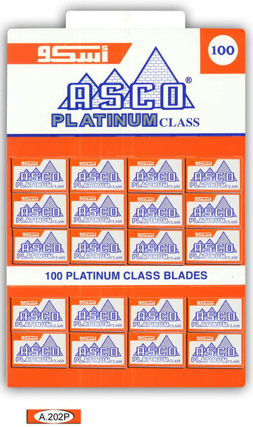 100 Asco Platinum Double Edge Razor Blades
